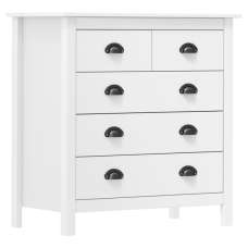 Kendal Wooden Chest Of 5 Drawers In White - UK