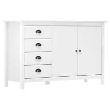 Kendal Wooden Sideboard With 4 Drawers In White - UK