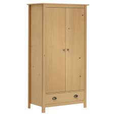 Kendal Wooden Wardrobe With 2 Doors In Brown - UK