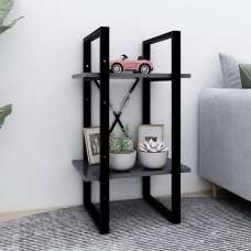 Kendria Wooden 2-Tier Bookshelf In Grey - UK