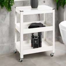 Kenosha Metal Drinks Trolley In White - UK