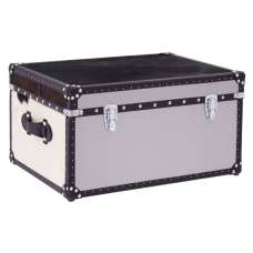 Kensick Wooden Storage Trunk In Black And White - UK
