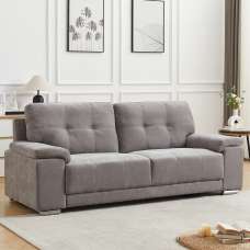 Kensington Fabric 3 Seater Sofa In Grey - UK