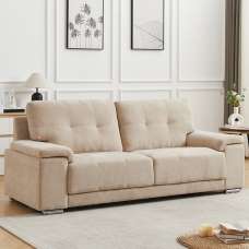 Kensington Fabric 3 Seater Sofa In Stone - UK