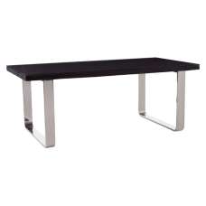 Kero Glass Top Dining Table With U-Shaped Base In Black - UK