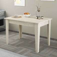 Kiev Wooden Dining Table in Travertine Marble Effect - UK