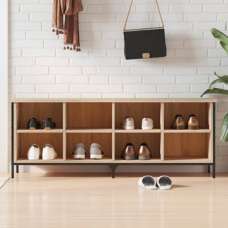 Kinsley Shoe Storage Cabinet With 8 Compartments In Sonoma Oak - UK