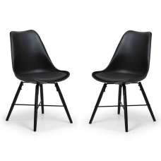 Kintar Black Plastic Chairs in Pair - UK