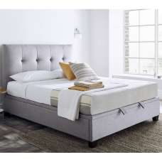 Kirkland Fabric Ottoman Storage Double Bed In Grey - UK