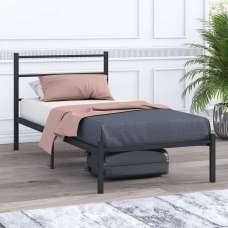 Kiroth Metal Single Bed in Black - UK
