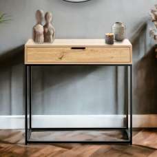 Kodiak Wooden Console Table With 1 Drawer In Oak - UK
