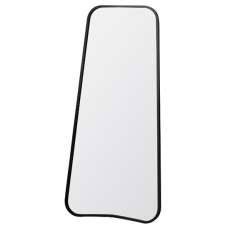 Koran Large Curved Bedroom Mirror In Black Frame - UK
