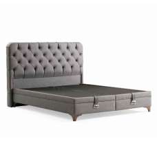 Kormis Fabric Ottoman Storage King Size Bed in Grey - UK
