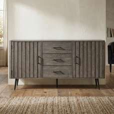 Kramis Wooden Sideboard with 2 Doors in Dark Grey - UK