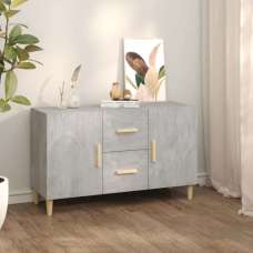 Krefeld Wooden Sideboard 2 Doors 2 Drawers In Concrete Effect - UK
