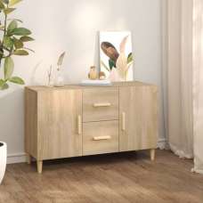 Krefeld Wooden Sideboard 2 Doors 2 Drawers In Sonoma Oak - UK