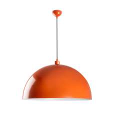 Kure Large Metal Ceiling Pendant Light in Orange - UK