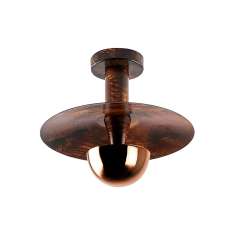 Kurt Small Metal Ceiling Light in Copper - UK