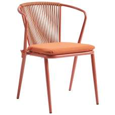Kutztown Aluminium Outdoor Armchair In Burnt Orange - UK