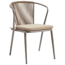 Kutztown Aluminium Outdoor Armchair In Taupe - UK