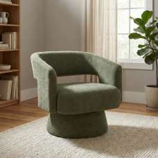 Kynel Fabric Accent Chair in Green - UK