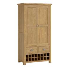 Kysen Wooden Drinks Cabinet with 2 Doors in Oak - UK