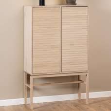Labasa Wooden Storage Cabinet With 2 Doors In White Oak - UK