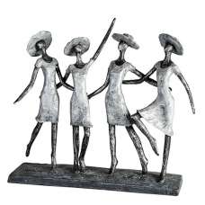 Ladies Poly Design Sculpture In Antique Anthracite And Silver - UK