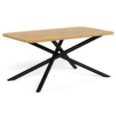 Lagrange Small Wooden Dining Table With Black Legs - Wild Oak - UK