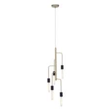 Laguna Iron 5 Pendant Light In Antique Brass - UK