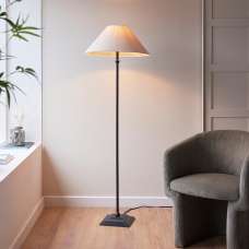 Lahaina Fabric Floor Lamp In Black - UK