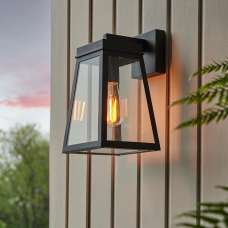 Lakeville Metal Wall Light In Matt Black - UK