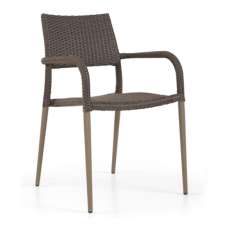 Laria Outdoor Rattan Armchair In Mahogany - UK