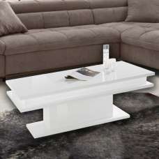 Lasalle High Gloss Coffee Table In White - UK