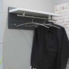 Learo Wooden Coat Rack In Granite White - UK