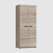 Lecco Wooden Wardrobe With 2 Hinged Doors In Sonoma Oak - UK