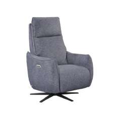 Leiria Fabric Recliner 1 Seater Sofa In Anthracite - UK