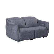 Leiria Fabric Recliner 2 Seater Sofa In Anthracite - UK