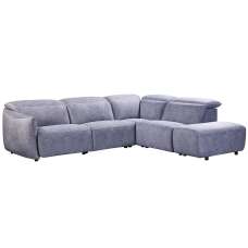 Leiria Fabric Right Handed Corner Sofa In Grey - UK