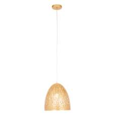 Lennon Bell Shaped Iron Pendant Light In Gold - UK