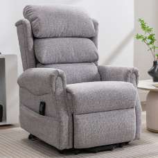 Lenoir Fabric Electric Recliner Chair In Dove - UK
