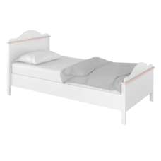 Lenoir Kids Wooden Single Bed In Matt White - UK