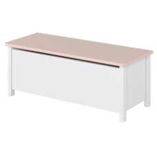 Lenoir Kids Wooden Toy Box In Matt White - UK