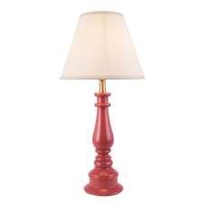 Lenoir White 25cm Shade Resin Table Lamp In Pink Clay - UK