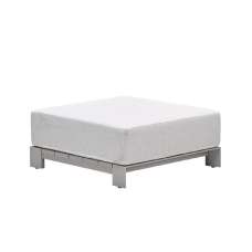 Leonidas Aluminium Garden Coffee Table With Cushion In Taupe - UK