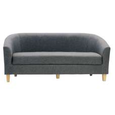 Cardea Linen Fabric 3 Seater Sofa In Dark Grey - UK
