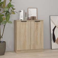 Leslie Wooden Sideboard With 2 Doors In Sonoma Oak - UK