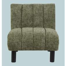 Levelland Fabric Accent Chair With Black Legs - Green - UK