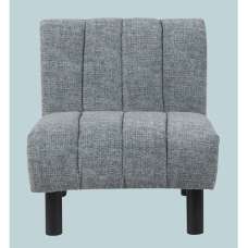 Levelland Fabric Accent Chair With Black Legs - Grey - UK