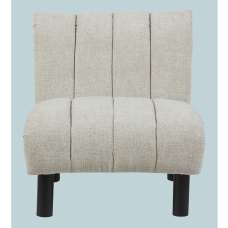 Levelland Fabric Accent Chair With Black Legs - Oatmeal - UK